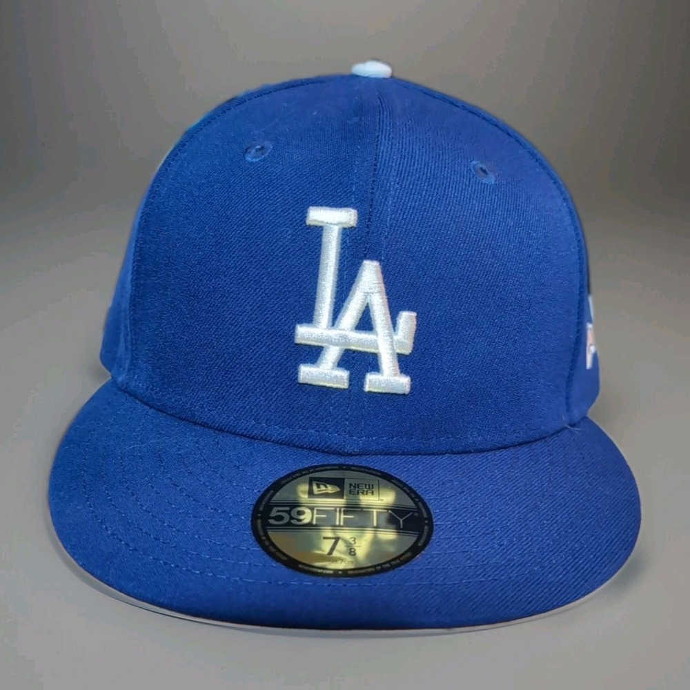 NWT LA Dodgers 2020 WS Champs‎ Gold Trim New Era Low Profile 59FIFTY Hat 7 3/8